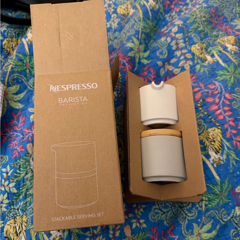 Nespresso Barista Collection Stackable Serving Set- New in Box